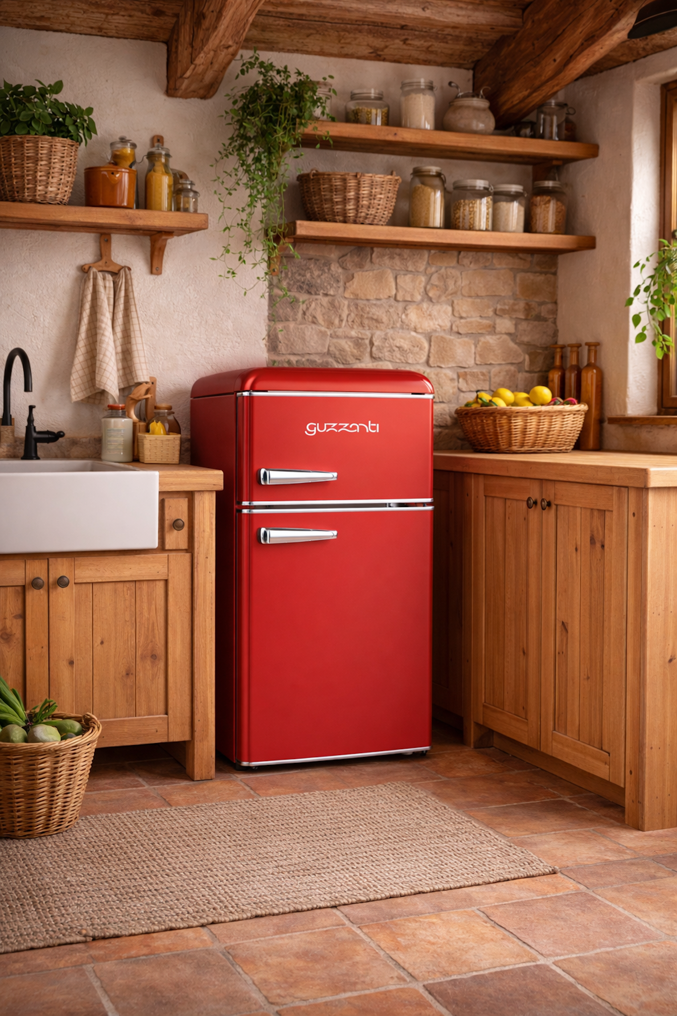 Retro chladnička Guzzanti GZ 86RR